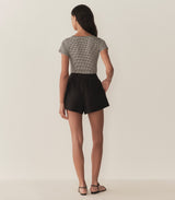 BRIGITTE TEE -- NOIR LA MADDALENA GINGHAM