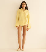 BURKE CASHMERE SWEATER -- WILD HONEYSUCKLE