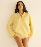 BURKE CASHMERE SWEATER -- WILD HONEYSUCKLE