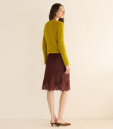 CAMERON CASHMERE CARDIGAN -- ANTIQUE MOSS